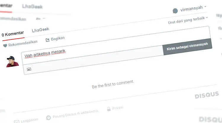 Cara Berkomentar di Website Yang Pakai Disqus Comment System