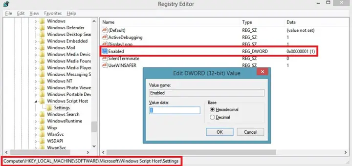 Registry Editor