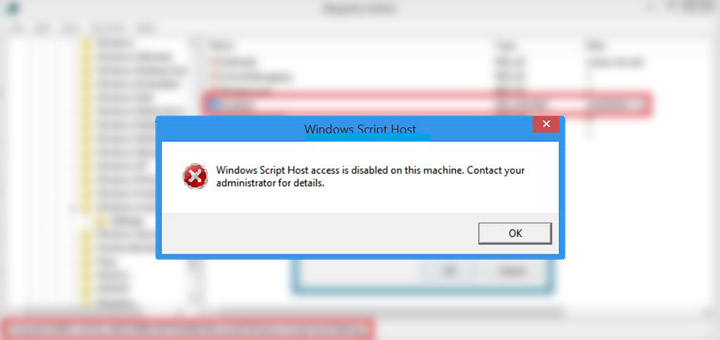 Windows Script Host disabled