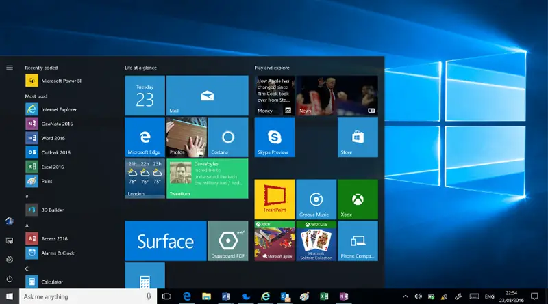 Windows 10 Ilustrasi