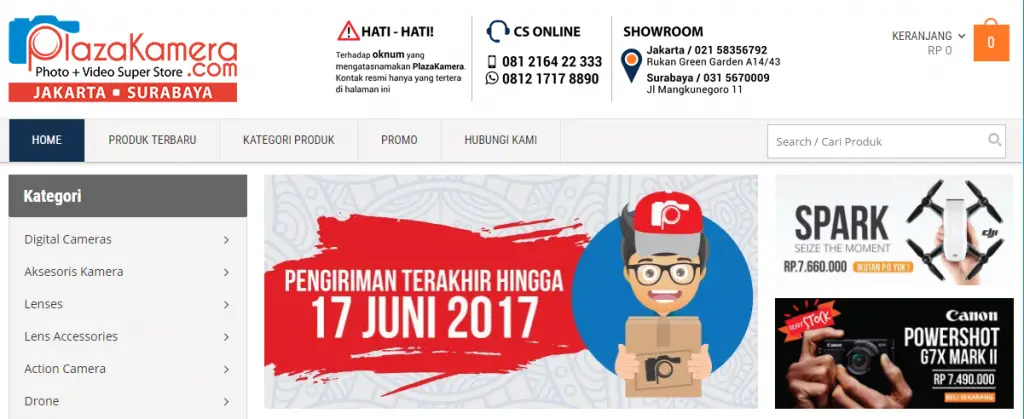 Toko Kamera Online Surabaya Jakarta Indonesia