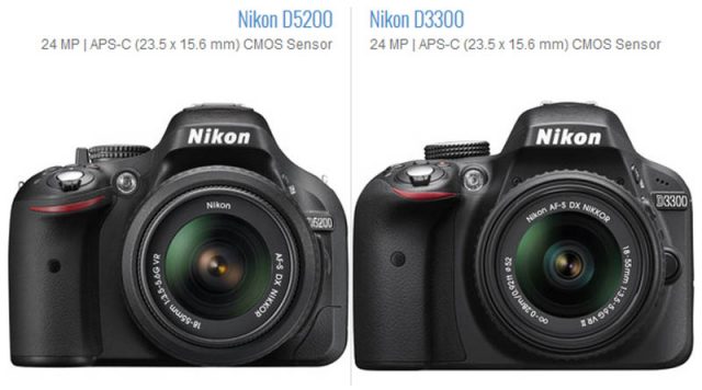 Nikon D3300 vs D5200 Nikon D3300 vs D5200