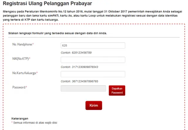 Registrasi Ulang Telkomsel