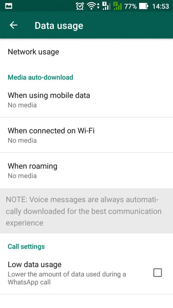 Media auto-download WhatsApp