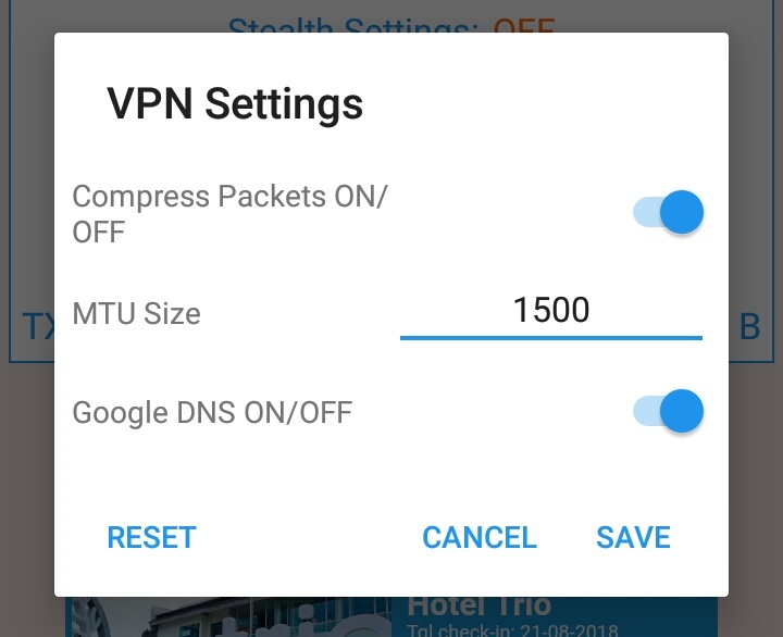 Anonytun - VPN Settings