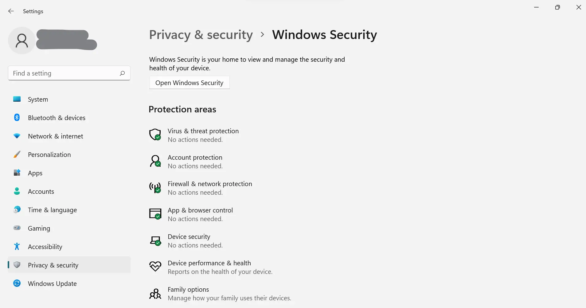 Windows Security di Windows 10