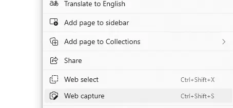 Web Capture - Edge