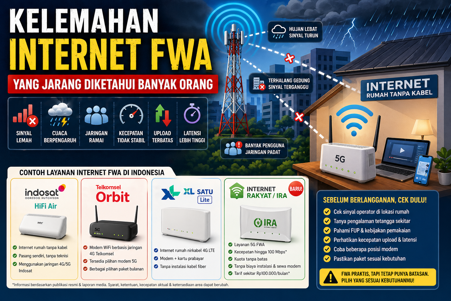 Kelemahan Internet FWA