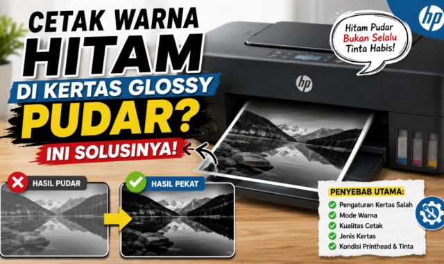 Cetak Warna Hitam Printer HP Pudar