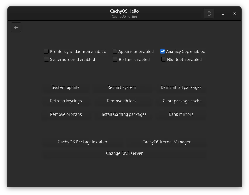 Sistem Operasi CachyOS Gaming Tweak