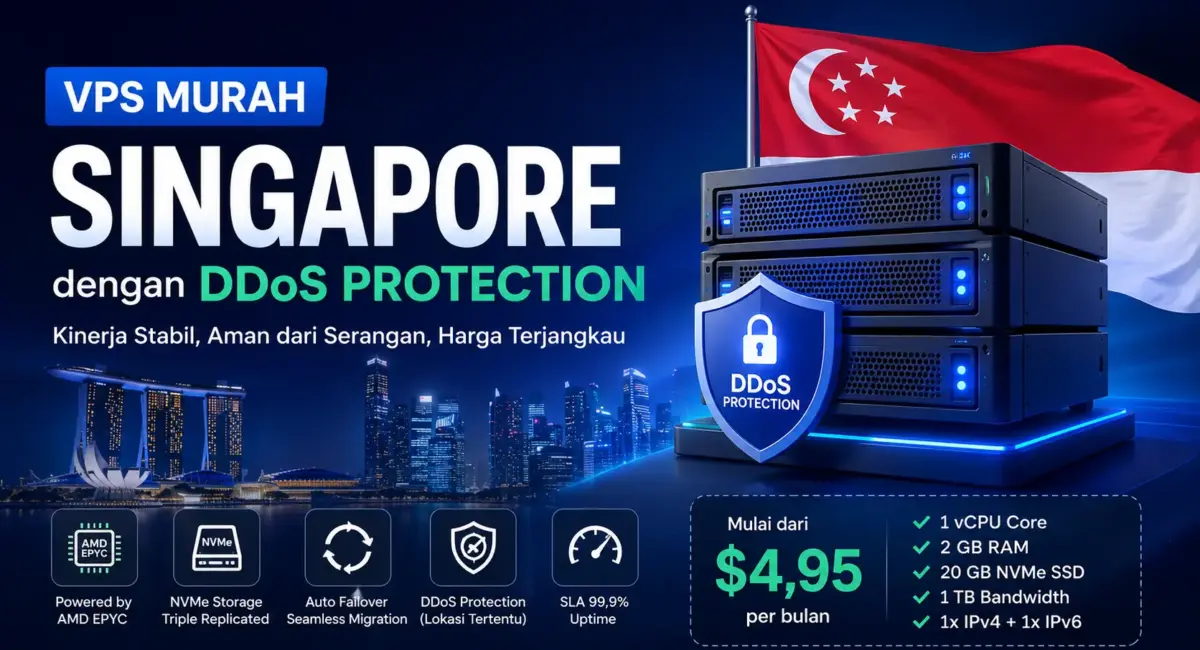 VPS Murah Singapore dengan DDoS Protection Bayar via QRIS 1 VPS Murah Singapore