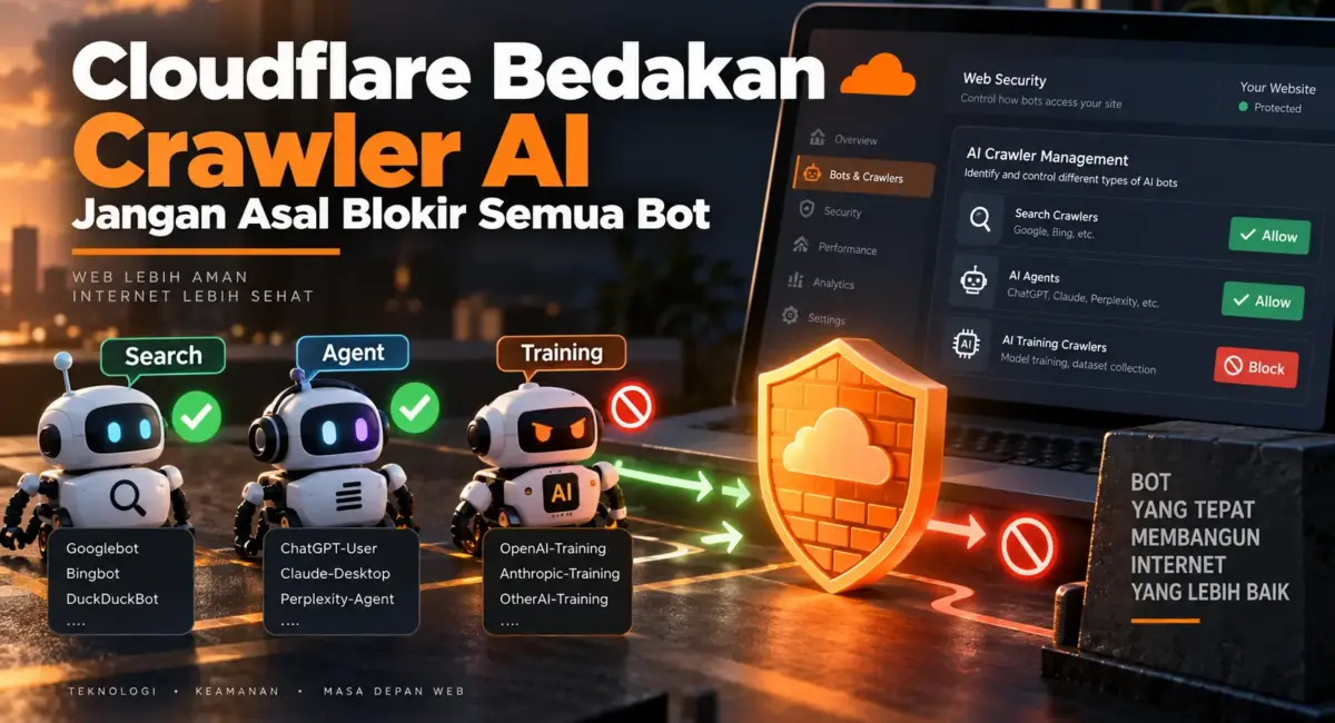 Cloudflare Mulai Bedakan Crawler AI, Jangan Asal Blokir Semua Bot di Website 1 Cloudflare Mulai Bedakan Crawler AI