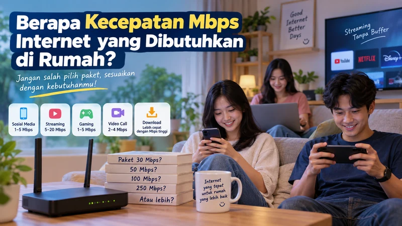 Berapa Kecepatan Mbps Internet yang Dibutuhkan di Rumah? 1 Kecepatan Mbps Internet