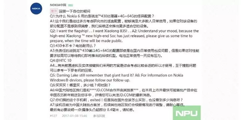 Nokia Bakal Mengeluarkan Ponsel Android Dengan Snapdragon 835 2 Percakapan di Weibo / image via Phone Arena
