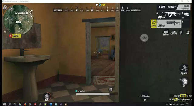 Memainkan Game Rules of Survival di Laptop ASUS A455LD Core i3