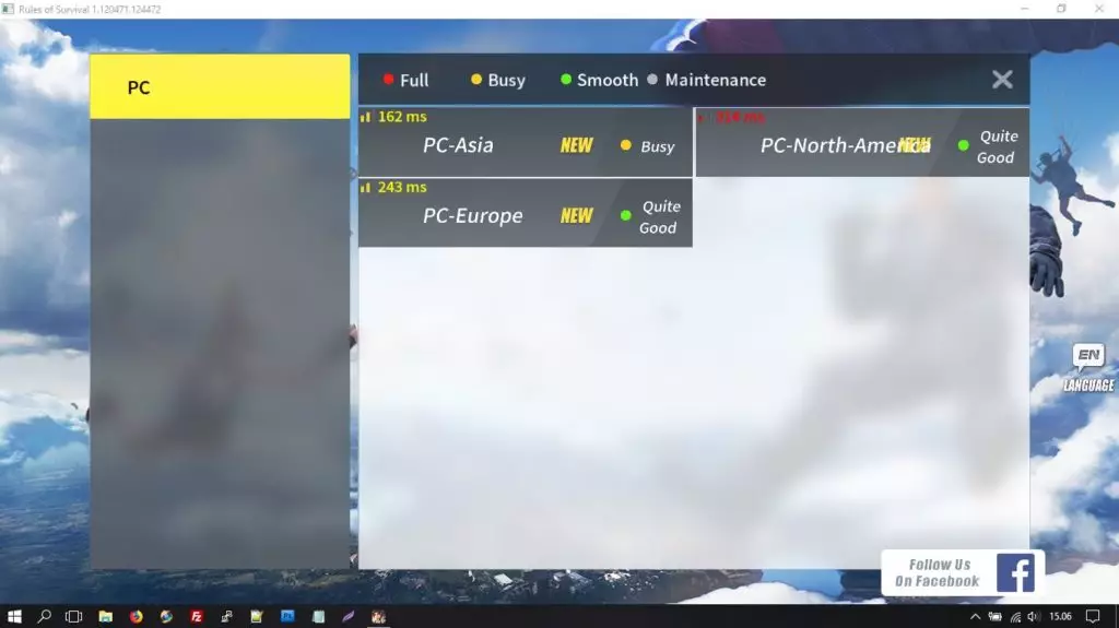 Memainkan Game Rules of Survival di Laptop ASUS A455LD Core i3 3 Server ASIA game Rules of Survival
