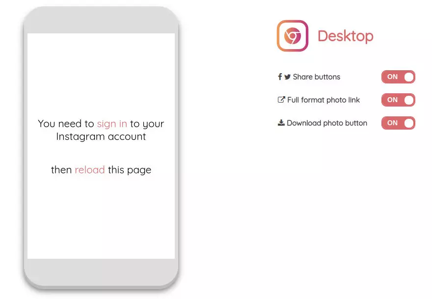 Desktop for Instagram