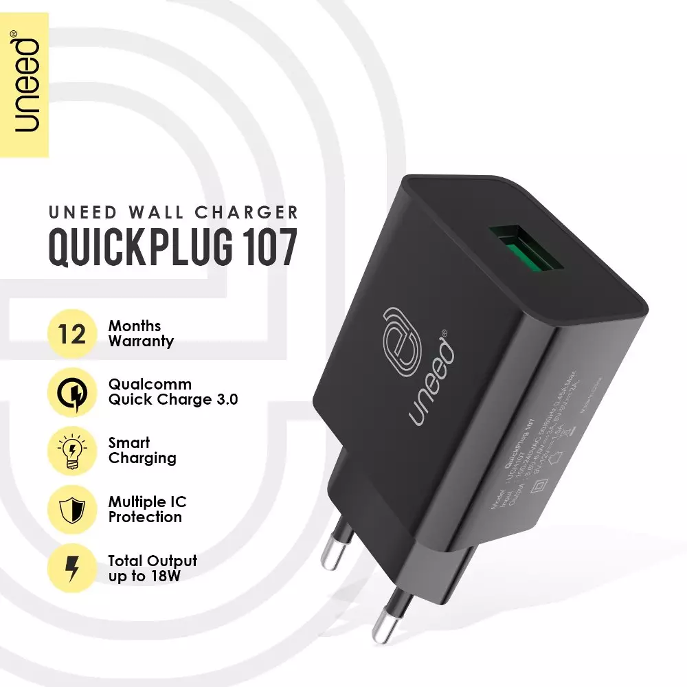 Rekomendasi Quick Charger 3.0 Terbaik untuk Smartphone Kamu 4 UNEED Smart Charger UCH107
