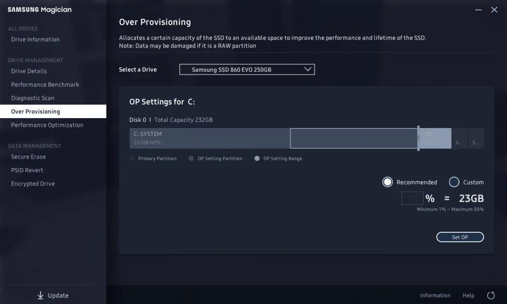 Cara Meningkatkan Performa SSD & Usia SSD Samsung dengan Over Provisioning 4 Over Provisioning SSD SAMSUNG