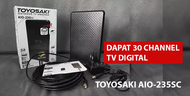 Review Antena TV Digital Outdoor Toyosaki AIO-235SC, Oke Punya!