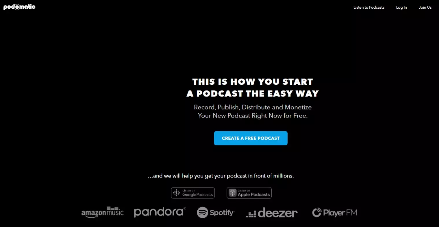 6 Hosting Podcast Gratis Terbaik yang Bisa Dicoba 5 Podomatic