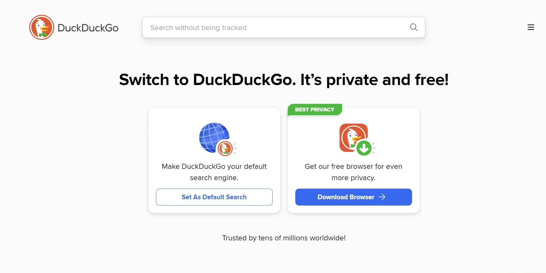 Alternatif Mesin Pencari Selain Google Search 3 DuckDuckGo Search