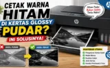 Cetak Warna Hitam Printer HP Pudar