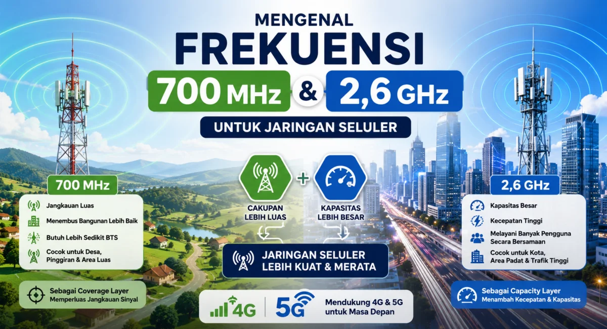 Mengenal Frekuensi 700 MHz dan 2,6 GHz untuk Jaringan Seluler 1 Frekuensi 700 MHz dan 2,6 GHz