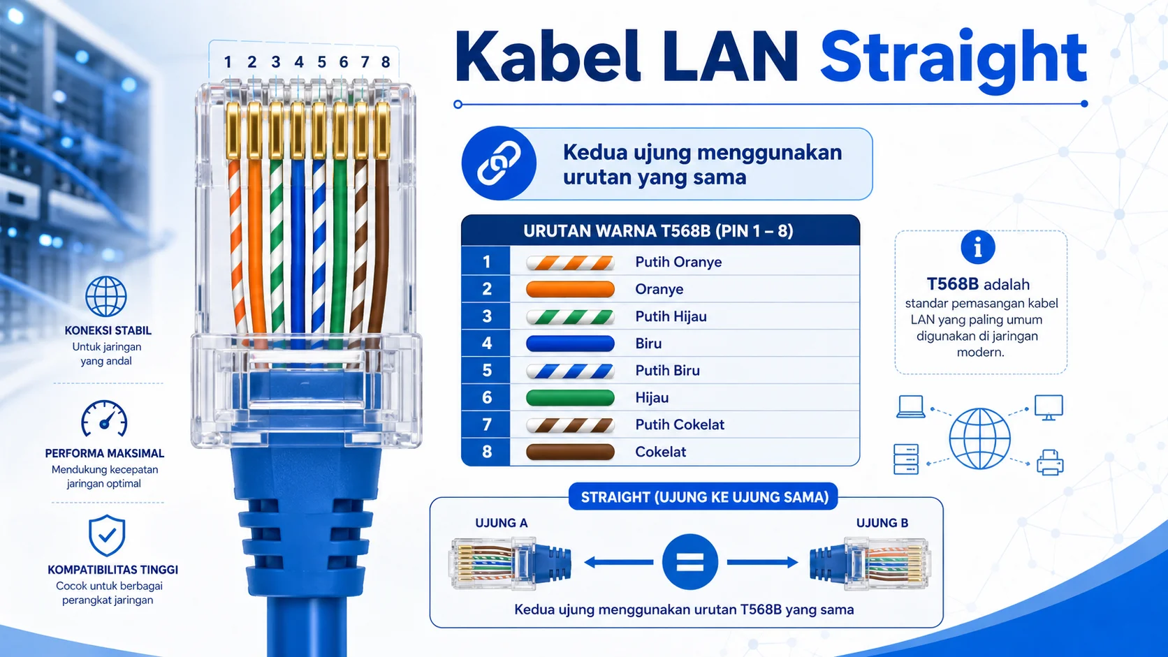 Mengenal Kabel LAN Straight